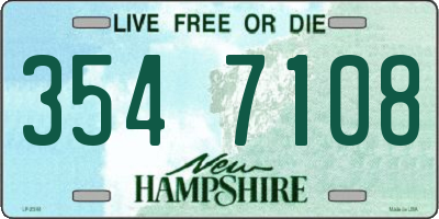 NH license plate 3547108