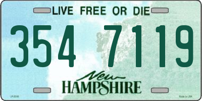 NH license plate 3547119