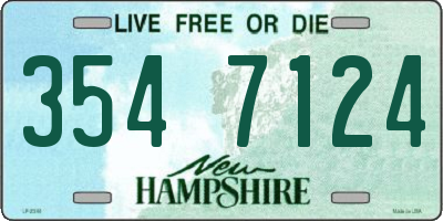 NH license plate 3547124