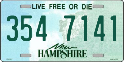 NH license plate 3547141