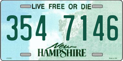 NH license plate 3547146