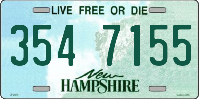 NH license plate 3547155