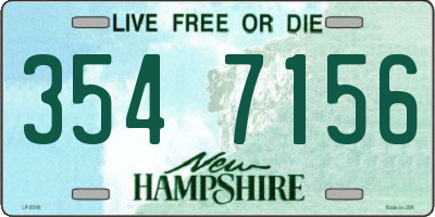 NH license plate 3547156