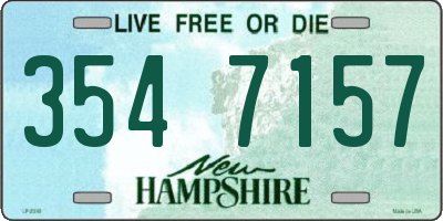 NH license plate 3547157