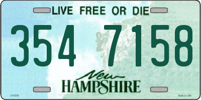 NH license plate 3547158