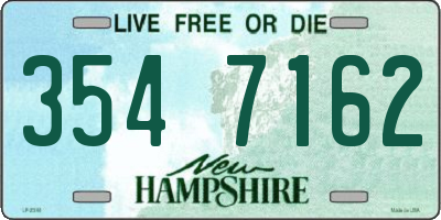 NH license plate 3547162