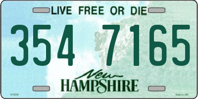 NH license plate 3547165