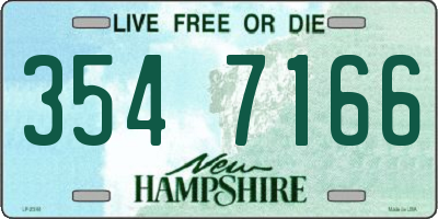 NH license plate 3547166