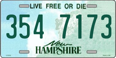 NH license plate 3547173