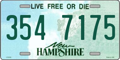 NH license plate 3547175