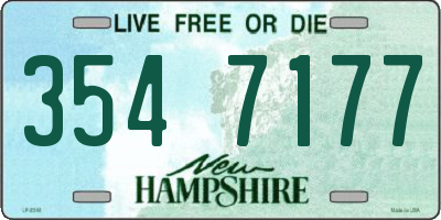 NH license plate 3547177