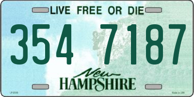 NH license plate 3547187