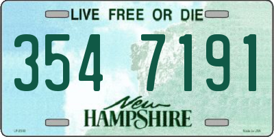 NH license plate 3547191