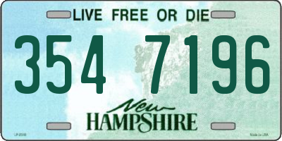 NH license plate 3547196