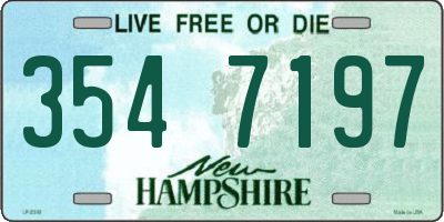 NH license plate 3547197
