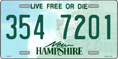 NH license plate 3547201