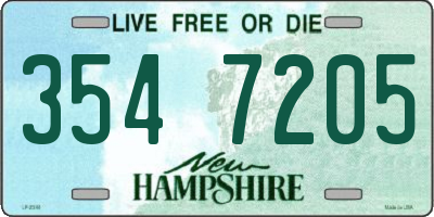 NH license plate 3547205