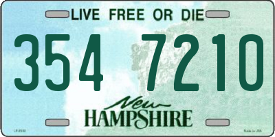 NH license plate 3547210