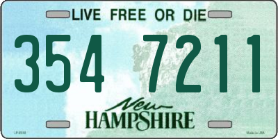 NH license plate 3547211