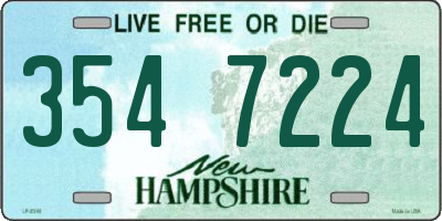 NH license plate 3547224