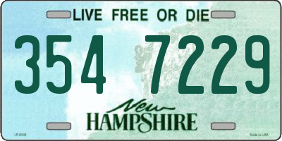 NH license plate 3547229