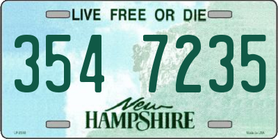 NH license plate 3547235