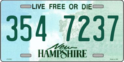 NH license plate 3547237