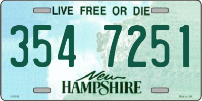 NH license plate 3547251