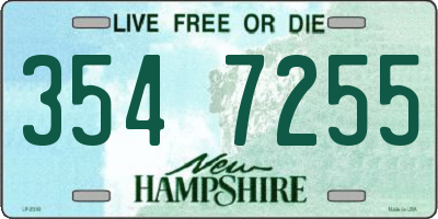 NH license plate 3547255