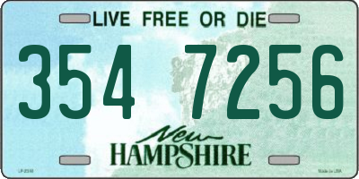 NH license plate 3547256