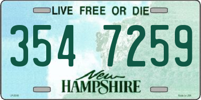 NH license plate 3547259
