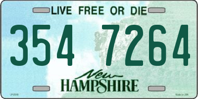 NH license plate 3547264