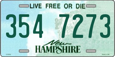 NH license plate 3547273