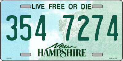 NH license plate 3547274