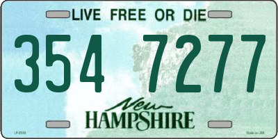 NH license plate 3547277