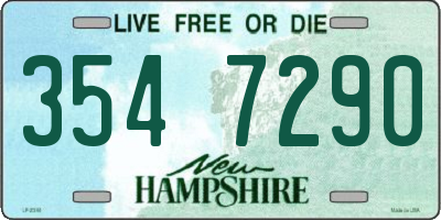NH license plate 3547290