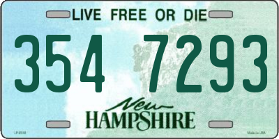 NH license plate 3547293