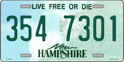 NH license plate 3547301