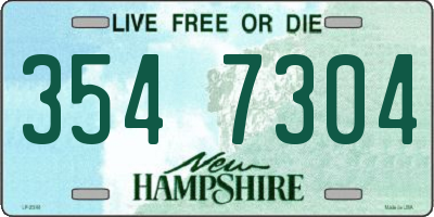 NH license plate 3547304
