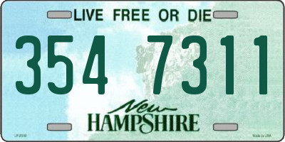 NH license plate 3547311