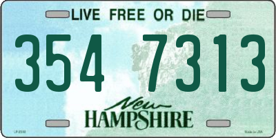 NH license plate 3547313