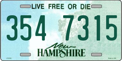 NH license plate 3547315