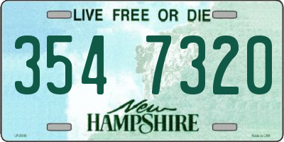 NH license plate 3547320