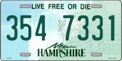 NH license plate 3547331