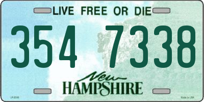 NH license plate 3547338