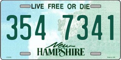 NH license plate 3547341