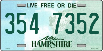 NH license plate 3547352