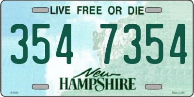 NH license plate 3547354
