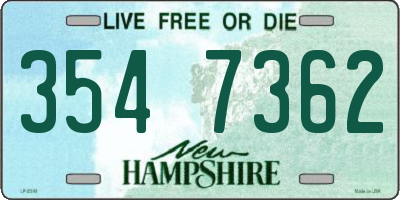 NH license plate 3547362