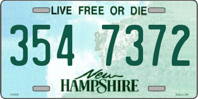 NH license plate 3547372